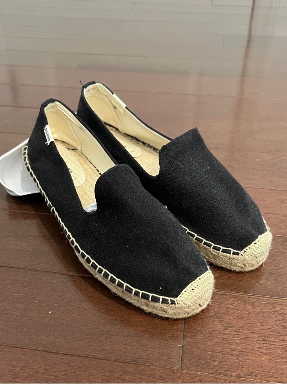 Soludos Black Canvas Espadrille Flats